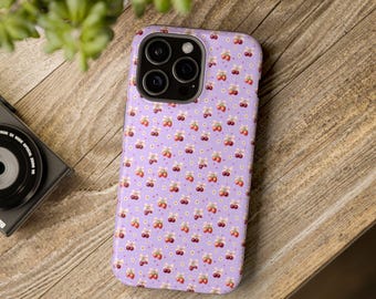 Coque de téléphone à motif cerises | Coque magnétique résistante aux chocs