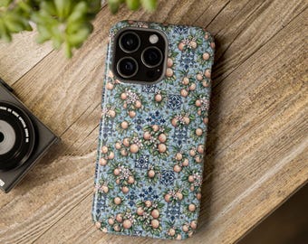 Coque de téléphone Peach Blossom Tile | Coque de protection magnétique résistante aux chocs