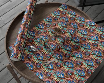 Cadeaupapier met glas-in-lood paaseieren | Kleurrijk lente-eierpatroon