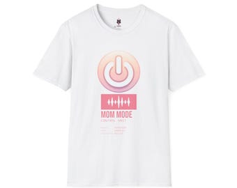 Camiseta con el botón de encendido del modo mamá / Camiseta gráfica "Momlife"