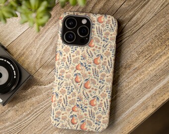 Coque de téléphone à motif poire aquarelle | Coque magnétique résistante aux chocs
