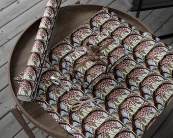 Cadeaupapier met kersenbloesemmotief | Rol met bloemenpatroon