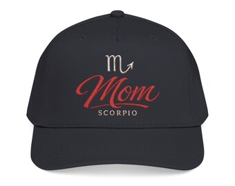 Mom Scorpio Baseball Cap - Embroidered Zodiac Mother Hat (Scorpio Mom Gift)