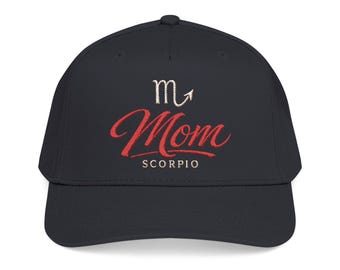 Mom Scorpio Baseball Cap - Embroidered Zodiac Mother Hat (Scorpio Mom Gift)