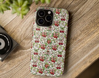 Coque de téléphone mosaïque fleurs de cerisier | Coque magnétique résistante aux chocs
