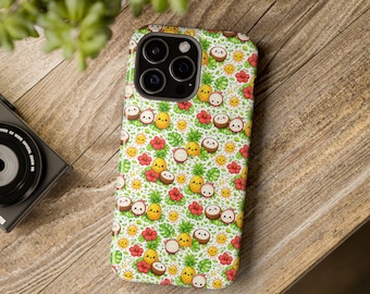 Coque de téléphone à motif de fruits tropicaux Kawaii | Coque magnétique résistante aux chocs