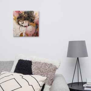 Love is patient, love is kind, home decor, pink, gold