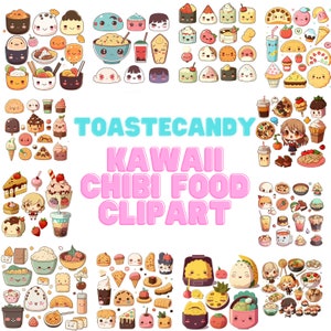 DIY Delights! - Super Cute Kawaii Food Clipart Set for Crafting