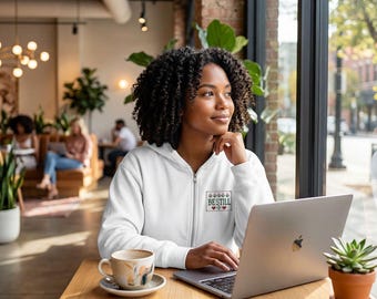 Be Still script heart design Hoodie | Full Zip Sweatshirt