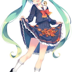 Made To Order Hatsune Miku Vokaloid Niedlich 3 Saison Herbst Etsy