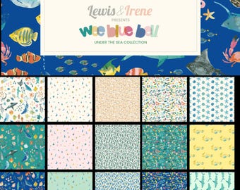 Under the Sea by Wee Blue Bell Fabric Collection - Lewis & Irene