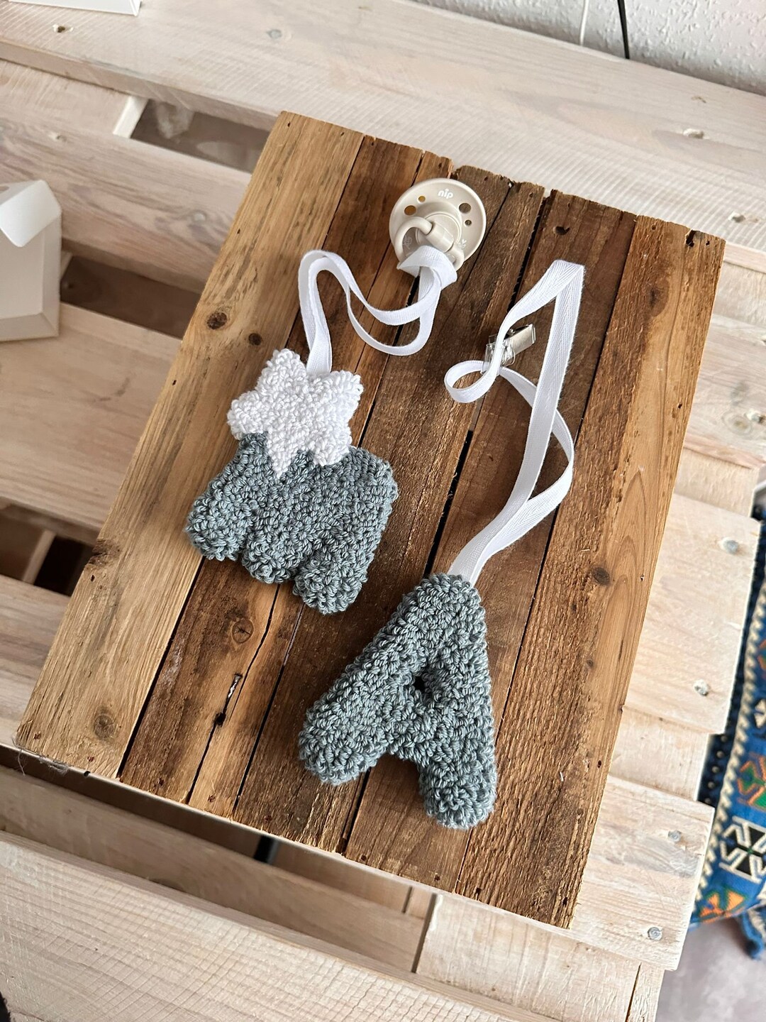 Pacifier Ribbon Letter Personalized Pacifier Chain Girls Pacifier Chain ...