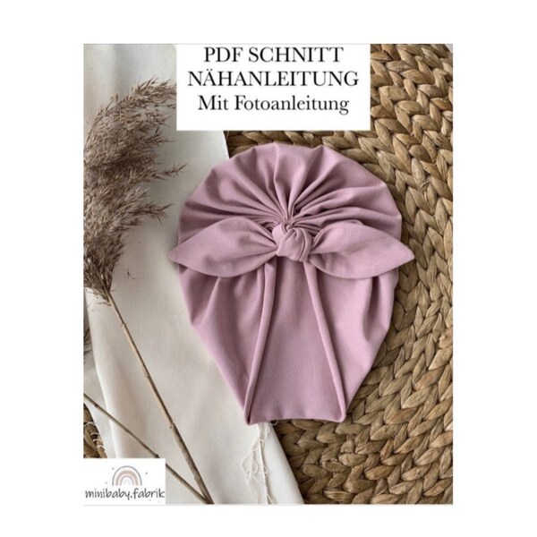 PDF Schnitt Turbanmütze mit sofortigem Download / PDF Pattern Turban Headwrap