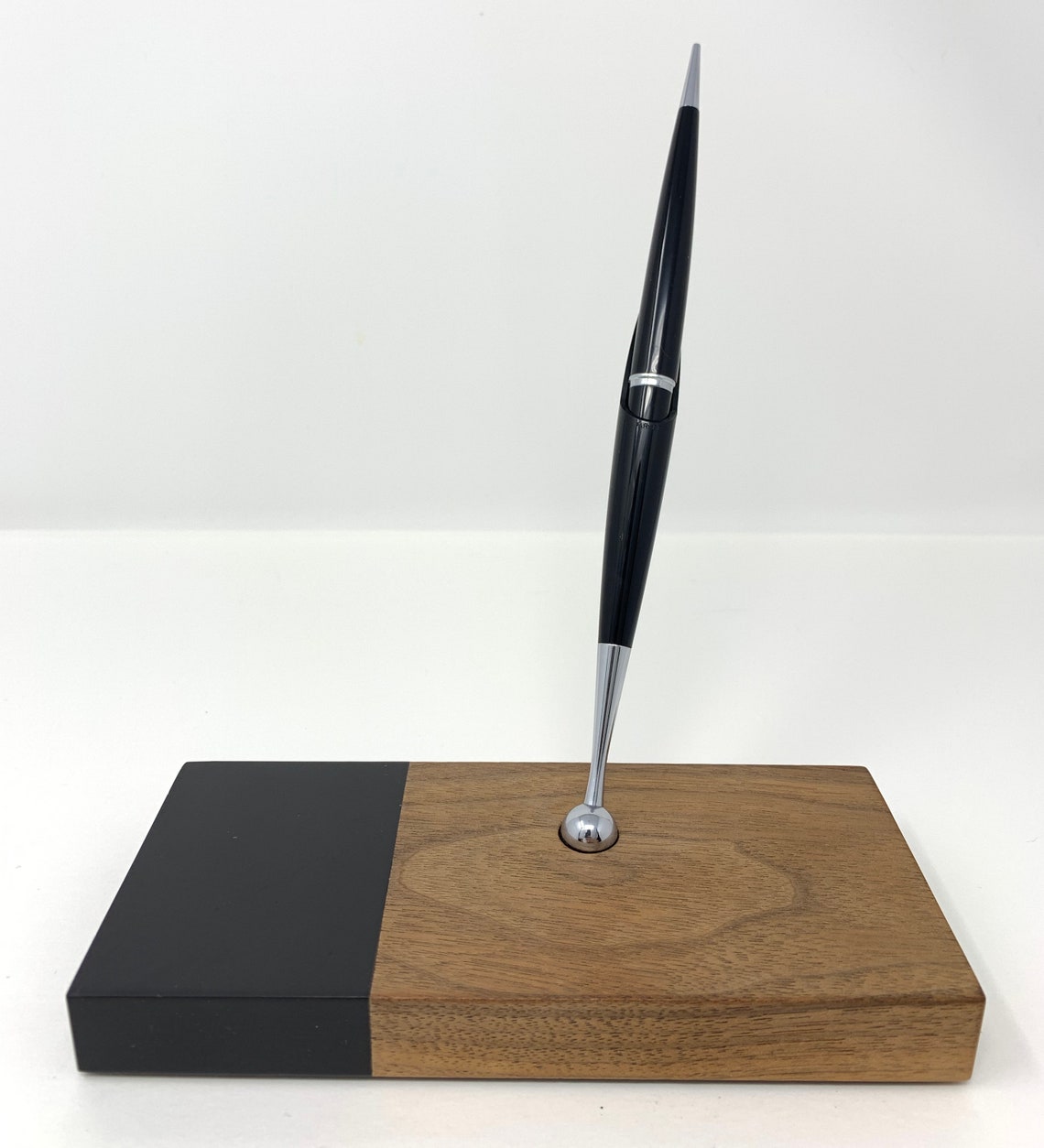 Parker 45 Restored Fountain Pen Desk Set Walnut and Slate Etsy