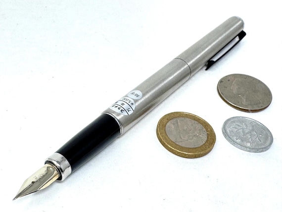 Platinum Belage Stainless Armor PMB-5000 Fountain Pen, Solid 14K