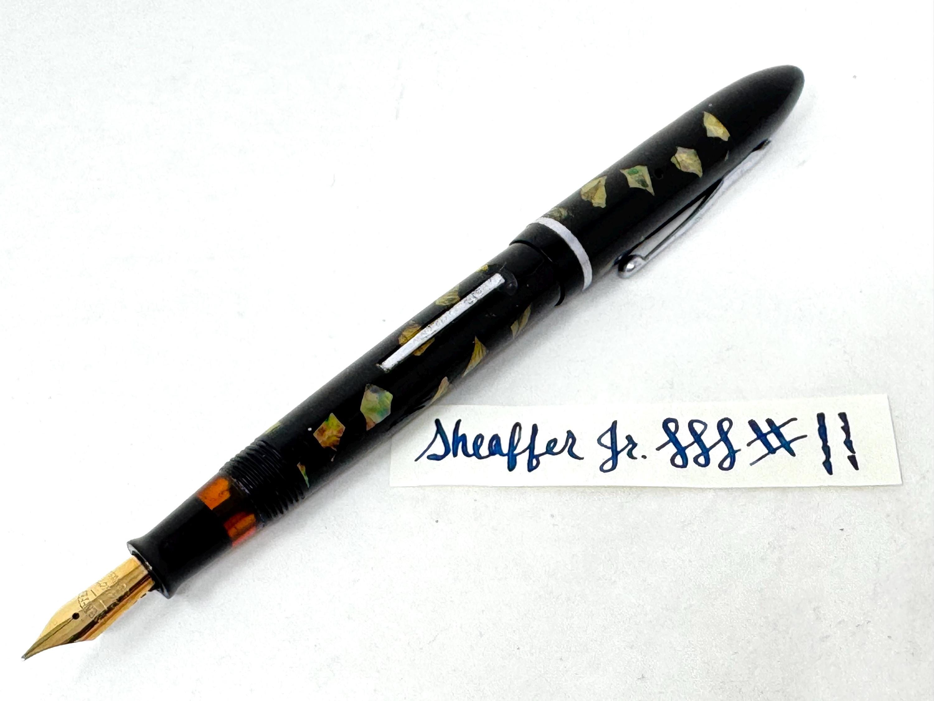 Stylo Plume Sheaffer Balance Résine Bleu Nuit - Plume Or Massif 14 Carats - Occasion Prestige