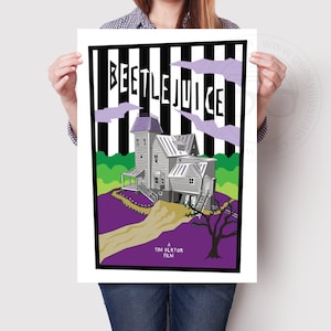 Beetlejuice minimalist film poster print