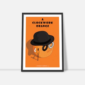 A Clockwork Orange Poster: Minimalist Movie Print, Stanley Kubrick Art