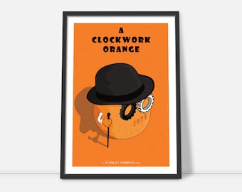 A Clockwork Orange Poster: Minimalist Movie Print, Stanley Kubrick Art