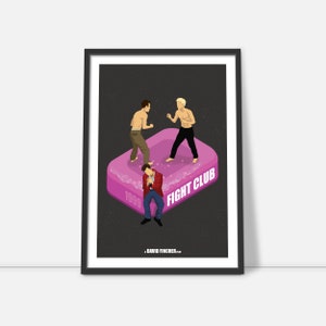 Fight Club Minimalist Movie Poster: Original Film Art Print