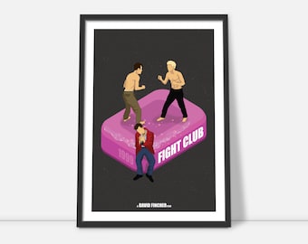 Fight Club Minimalist Movie Poster: Original Film Art Print