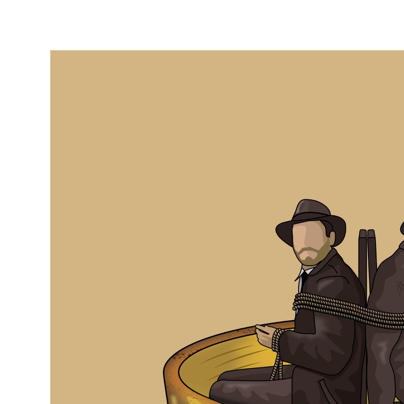 Indiana Jones print Alternative Movie poster Film poster The Last Crusade Original Artwork