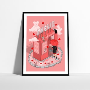 Amelie Minimalist Movie Poster , Le fabuleux destin d&#39;Amélie Poulain Poster