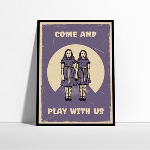 The Shining Twins Retro Movie Print