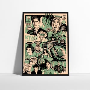 T Peaks Comic Style Fine Art Print-Perfect Gift For Fans