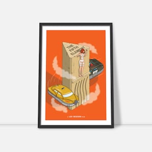 The Fifth Element - film poster, Movie print, Original artwork, Leeloo artwork
