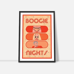 Boogie Nights film poster // Movie print // Burt Reynolds // Movie illustration // Dirk Diggler poster