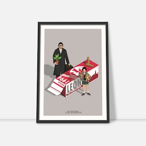 Leon the professional retro movie poster