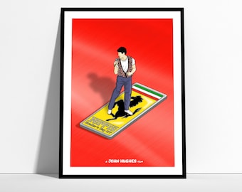 Ferris Buellers Day Off minimalist film poster