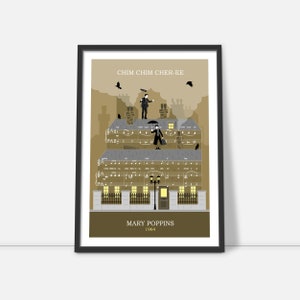 Mary Poppins  - Movie theme song print, Musical artwork, Film score poster, movie fan art, Minimalist film print, Chim chimmeny art