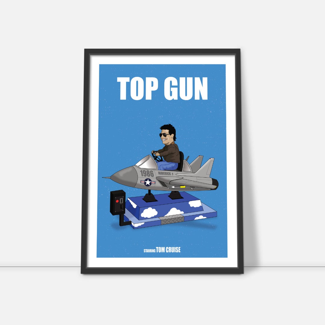 Top Gun - Movie Poster, Minimalist Print, Tom Cruise Art, Funny Movie ...