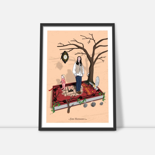 Labyrinth Movie Poster / Labyrinth Book / Minimalist Print /Original Artwork / Jim Henson Movie / Wall art