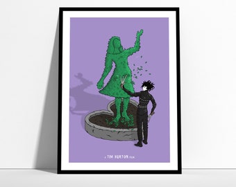 Edward Scissorhands Minimalist Film Poster Print