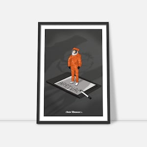 Arrival Movie Poster Print: Minimalist Sci-Fi Film Art