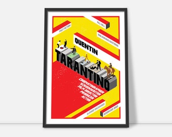 Quentin Tarantino Minimalist Movie Poster – Unique Film Art Print