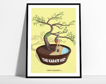 The Karate Kid minimalist movie poster print