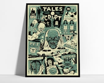 Tales From The Crypt inspired TV series tribute wall art print