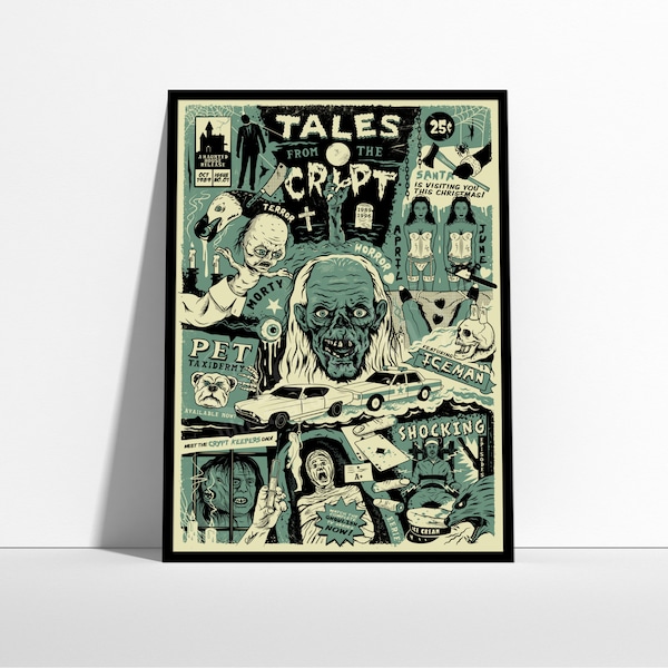 Tales From The Crypt inspired TV series tribute wall art print