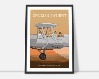 The English Patient film poster //  alternative movie print // movie illustration //wall art