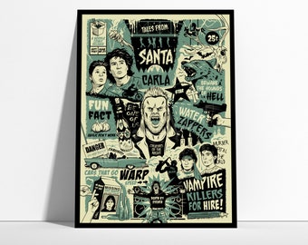 The Lost Boys -Comic Style 80s Vampire Movie Poster