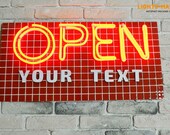 Customized Address Sign, Glass Mosaic Background, Neon Sign, Neon Number, Address Number