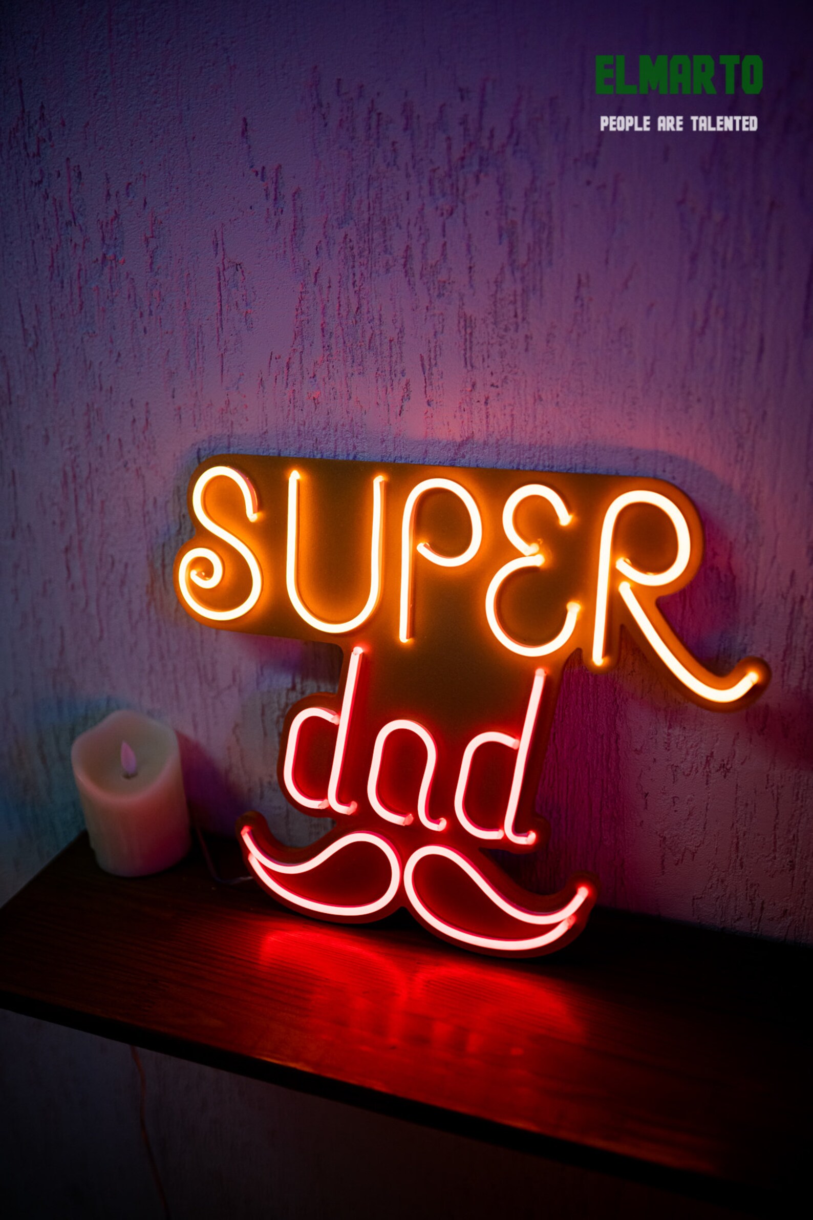 Super Dad Unbreakable Neon Sign Neon Nightlight | Etsy