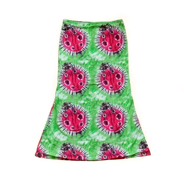 Tie Dye Hippie Fairycore Ladybug O-Mighty Maxi Skirt