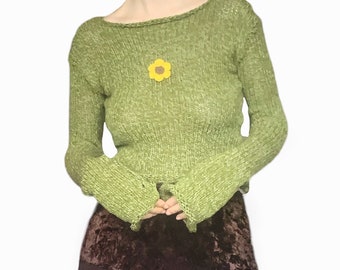 Vintage Inspired Fairycore Knit Jumper