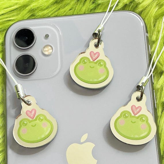 Acrylic Mirror Froggy Phone Charm | Cute Kawaii Phone Charms | Frog Lover Gifts