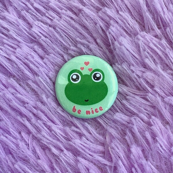 Cute Froggy Love Kawaii Pin Button